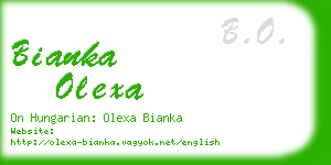 bianka olexa business card